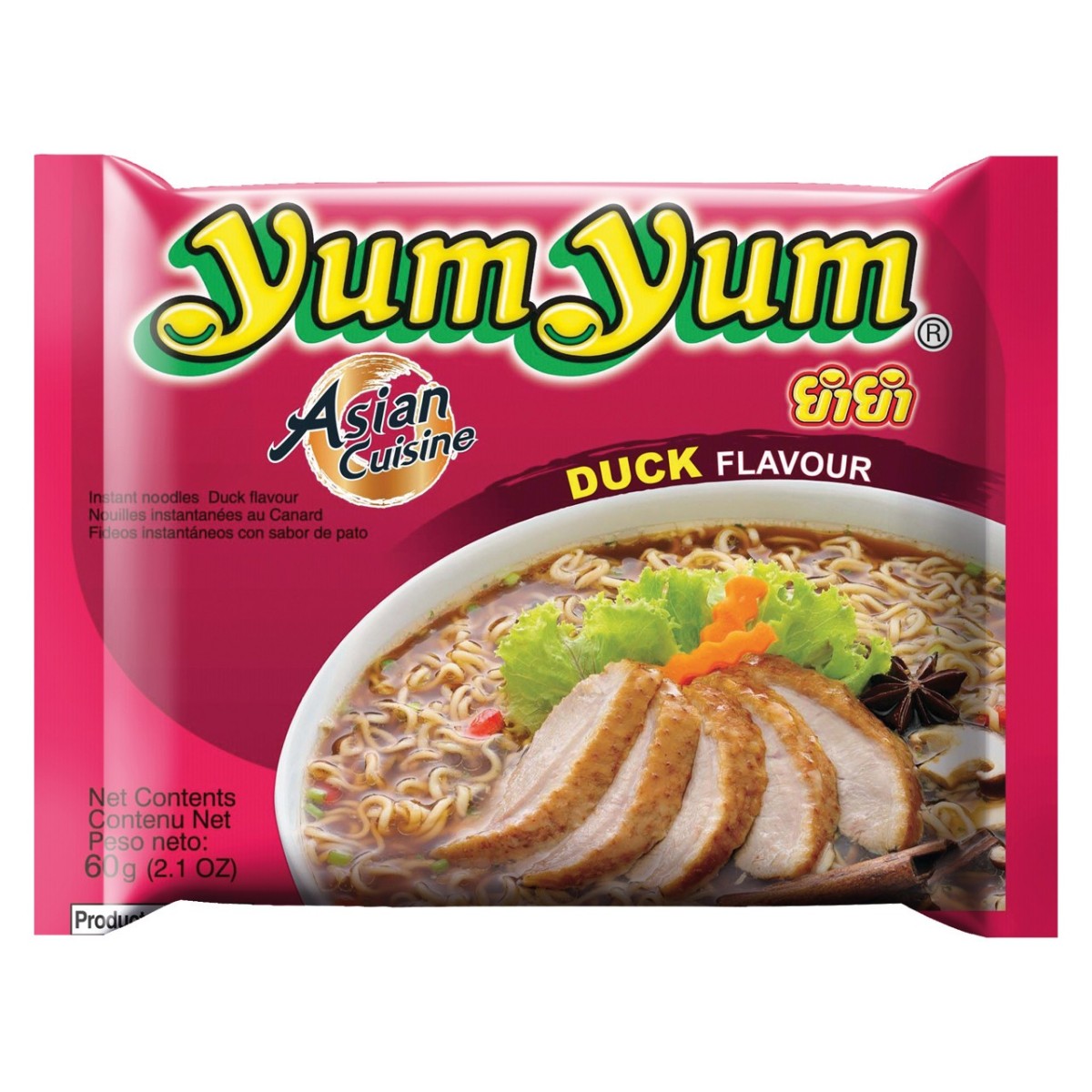 Yum Yum instant noedels met eend 60gr