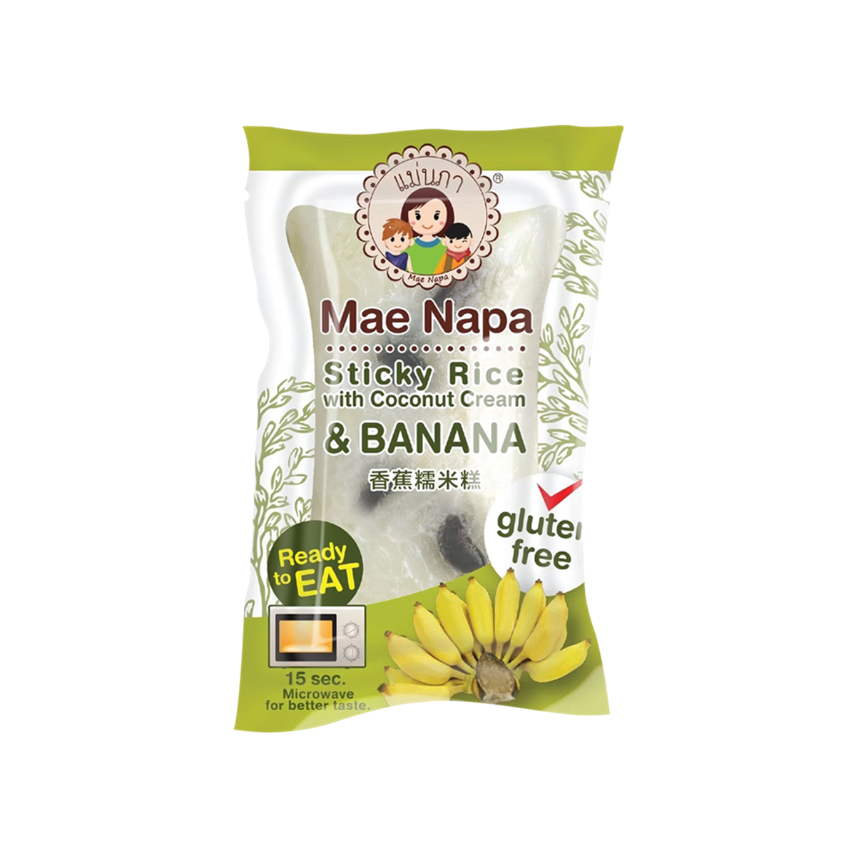 Mae Napa sticky rice with coconut cream and bananas 80gr