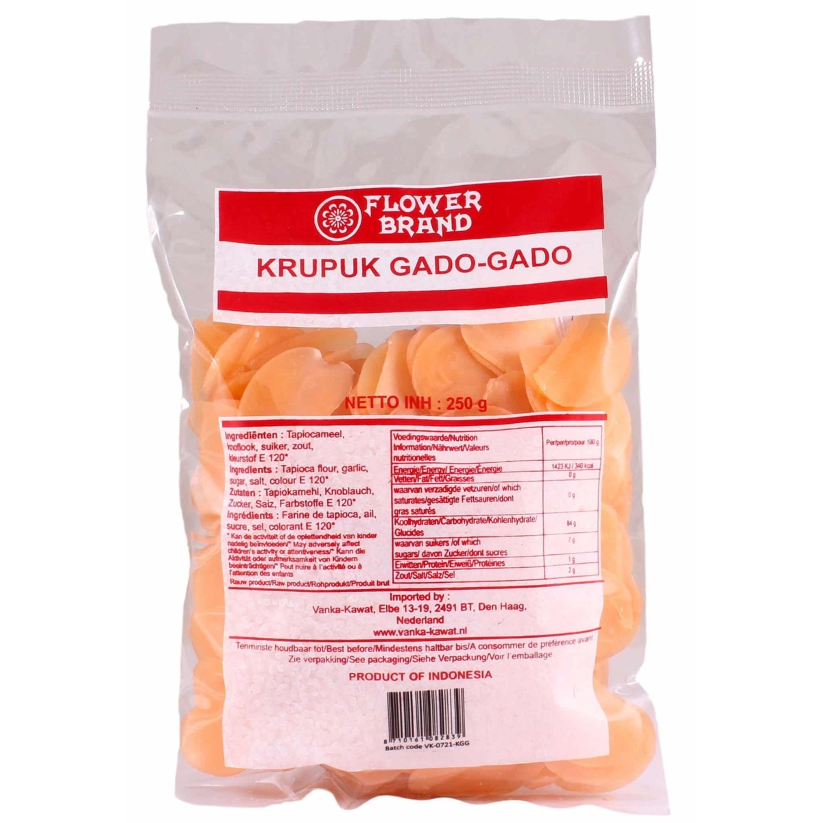Flower Brand gado gado kroepoek met garnalen 250gr