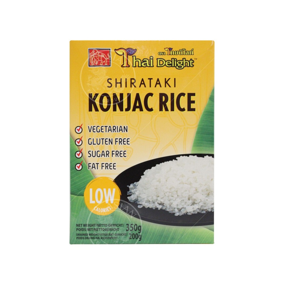Thai delight shirataki gluten free konjac rice 350gr
