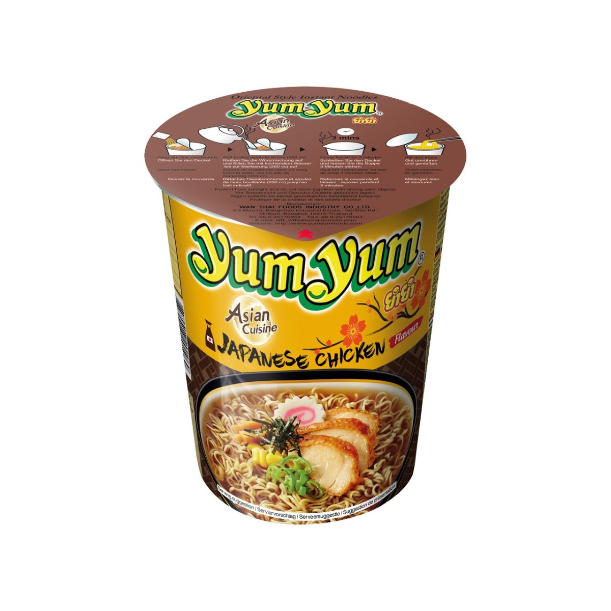 Yum Yum cup Instantnudeln mit japanischem Hähnchen shoyu 70gr
