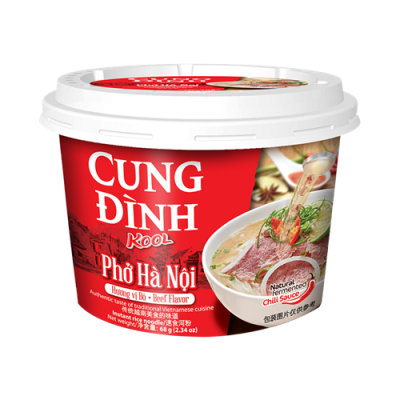 Cung Dinh bowl pho ha noi soupe de nouilles de riz instantanée au boeuf 68gr