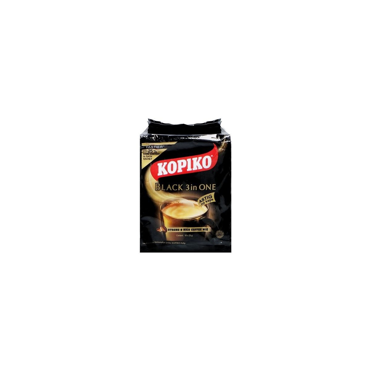 Kopiko 3 in 1 zwarte koffie 10x 30gr