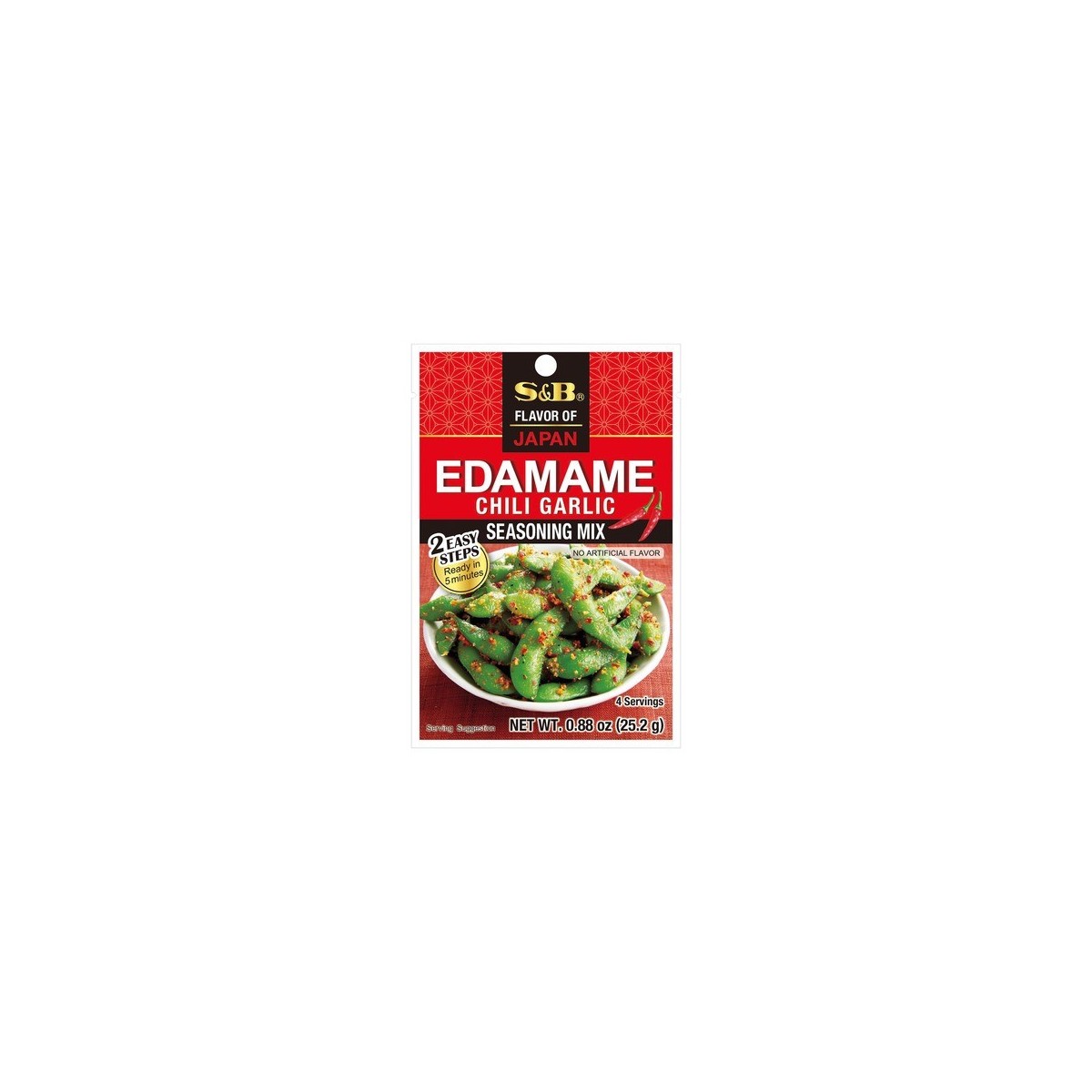 S&B edamame mélange d'épices au piment et à l'ail 25.2gr