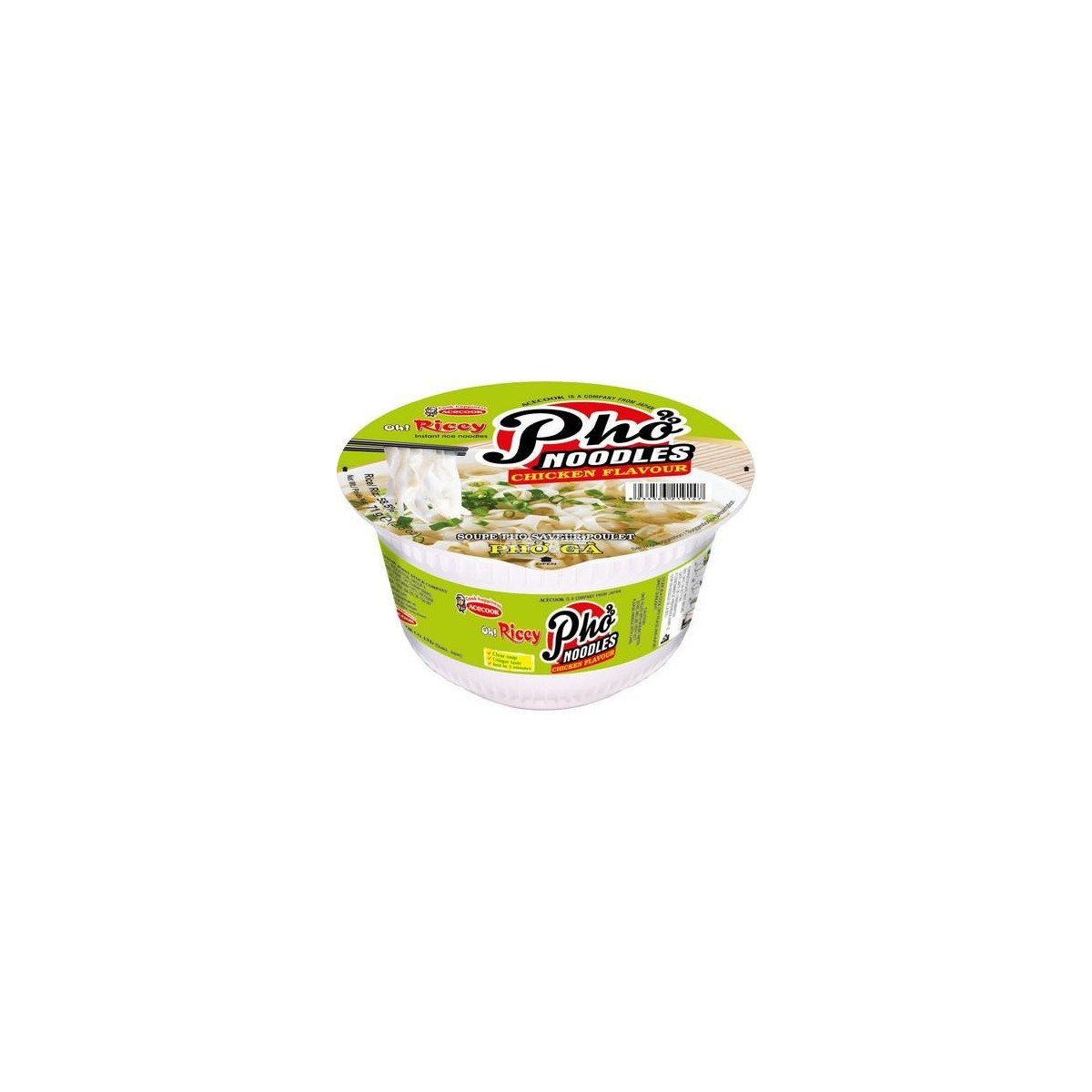 Oh Ricey bowl instant noedelsoep pho met kip 70gr