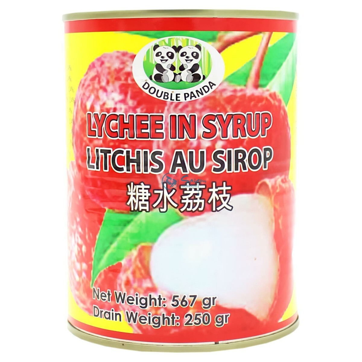 Double Panda litchi au sirop 567gr