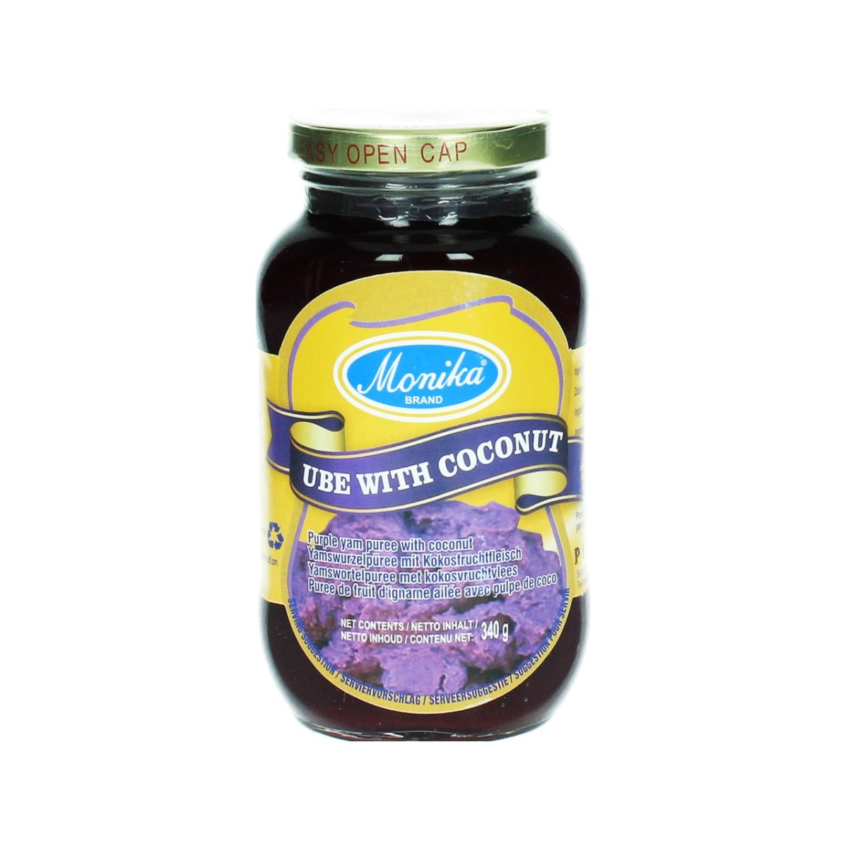 Monika ube macapuno Lila Yamsaufstrich mit Kokosnuss 340gr