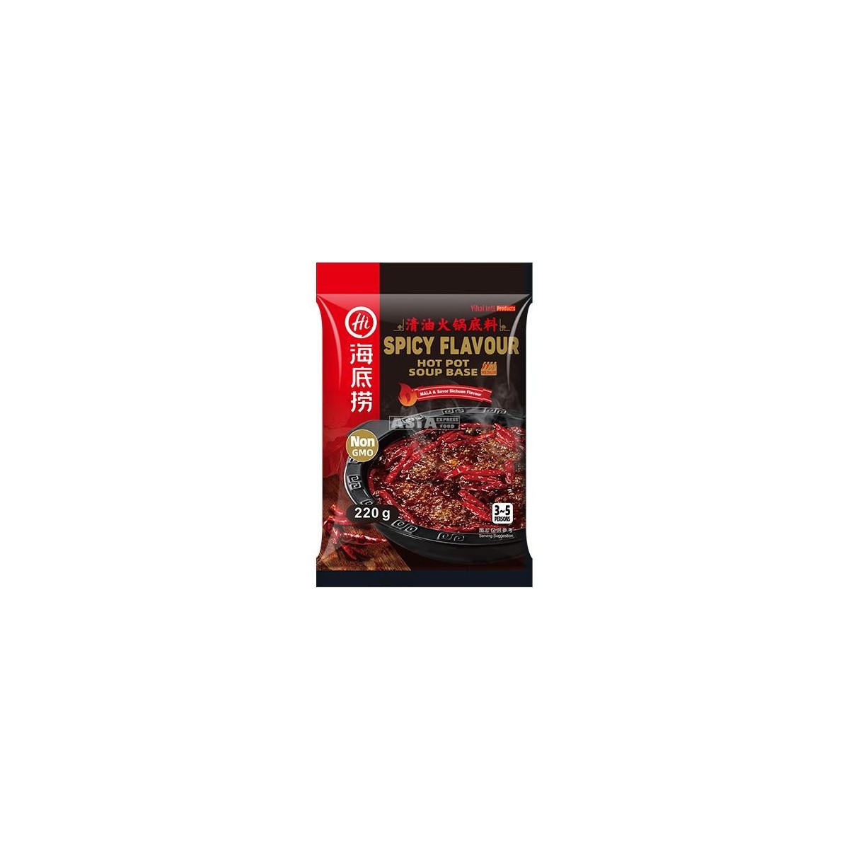 Haidilao base de soupe épicée pour hotpot 220gr