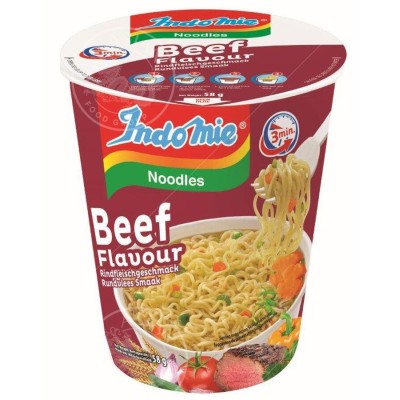 Indomie cup Instantnudeln mit Rindfleischgeschmack 60gr